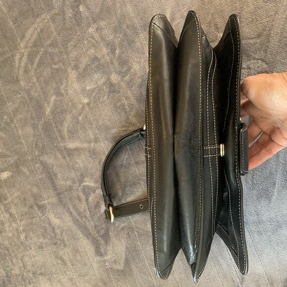 Coach 9741 Black Leather Soho Shoulder Bag, Handbag with Flap & Snap Closure - Picture 13 of 16